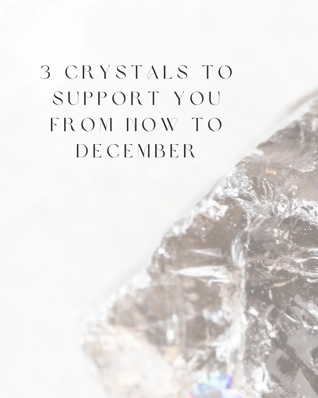 Feeling the energy shifts? 🌗

Here are 3 crystals that will support your energy as we move deeper into shorter days, longer nights and the slow transition from autumn to winter.

They will support you with :
Protection
Grounding
Reflection
Release
G