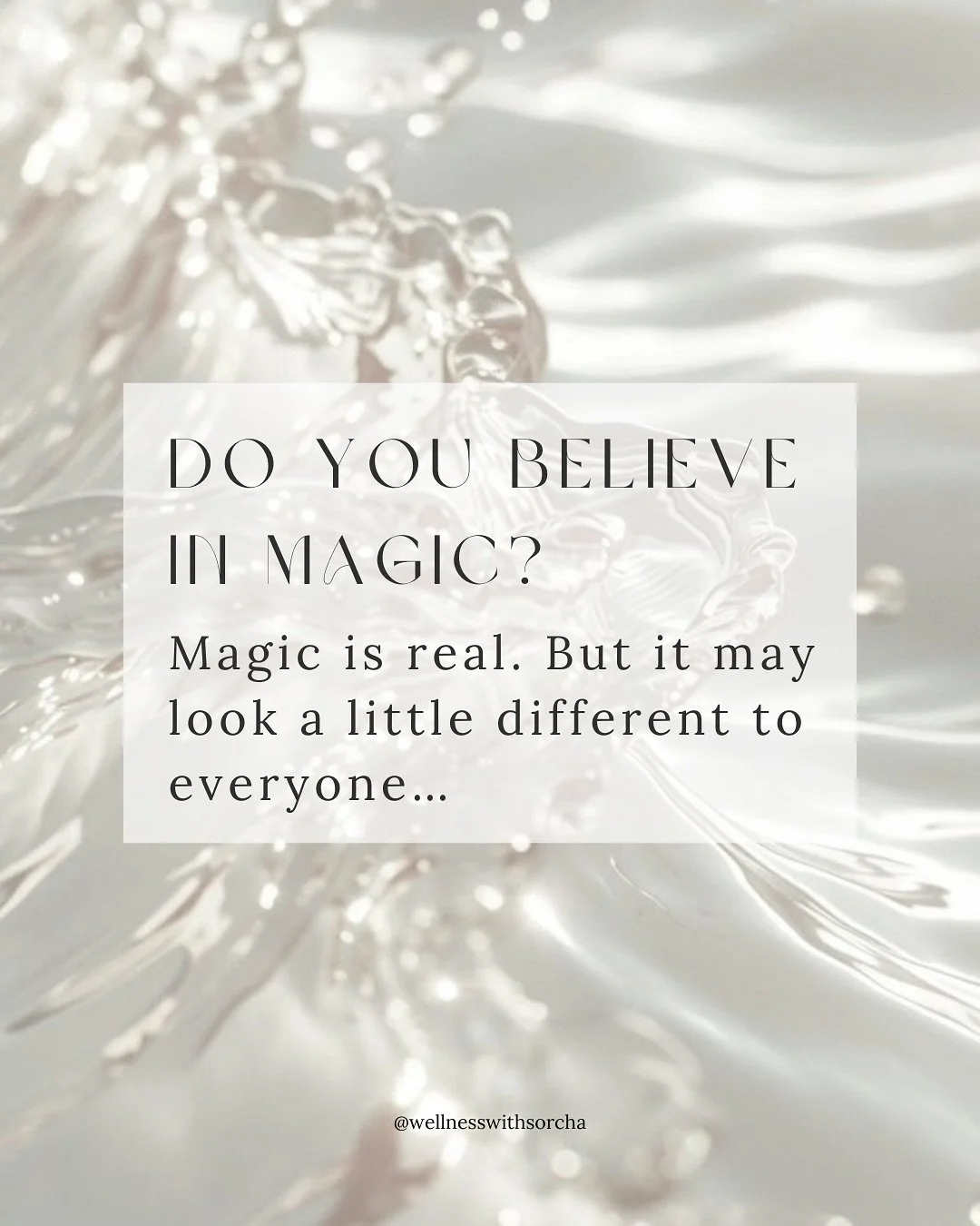 Do you believe in magic? ✨🤍

Magic isn&rsquo;t something outside of us, it&rsquo;s who we are.

We were born from the stars and isn&rsquo;t that in itself just magical? I believe in magic because I see it every day in the smallest of moments: and be