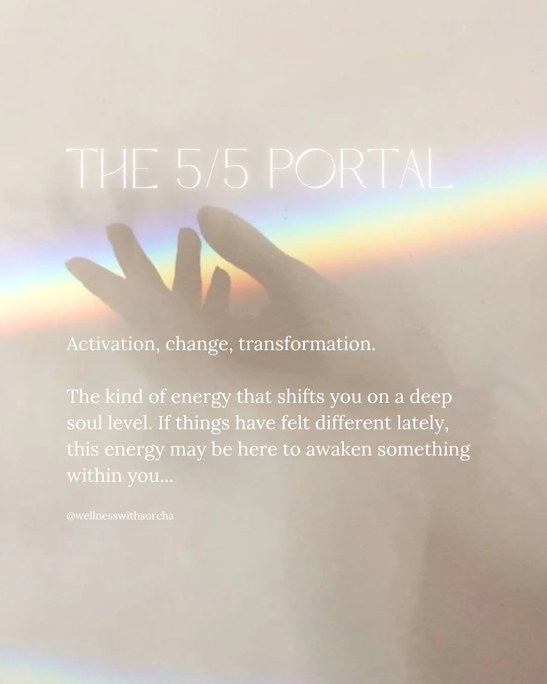 If things have felt a lot lately but like something is shifting within you, this is why 🪽💫

The 5/5 portal is an energetic gateway to activate, awaken and realign our energy so that we can step into the most aligned version of ourselves right now ?