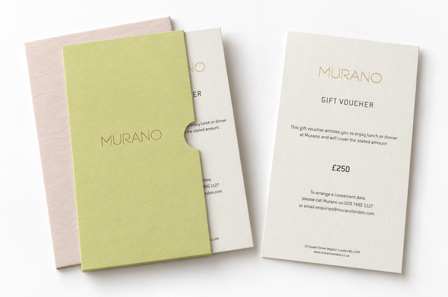 Murano (Angela Hartnett) Restaurant Collateral