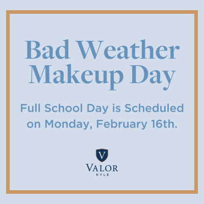 Full School Day (Bad Weather Makeup Day)