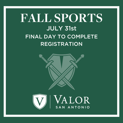 FALL SPORTS REGISTRATION CLOSES