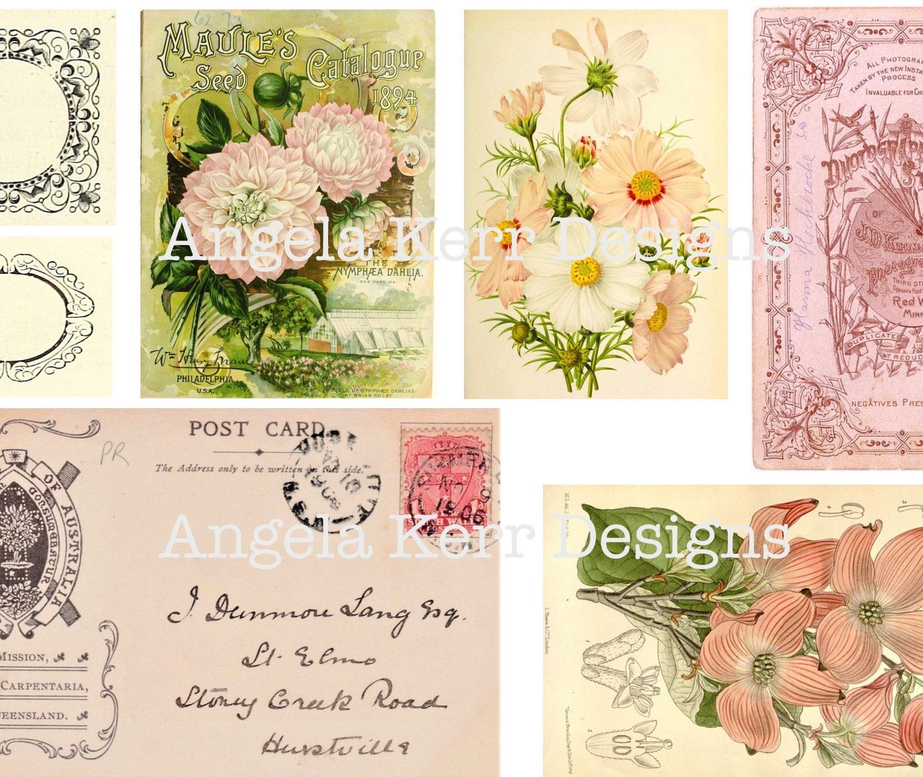 Junk Journal/Card making Supplies, 136 Floral theme