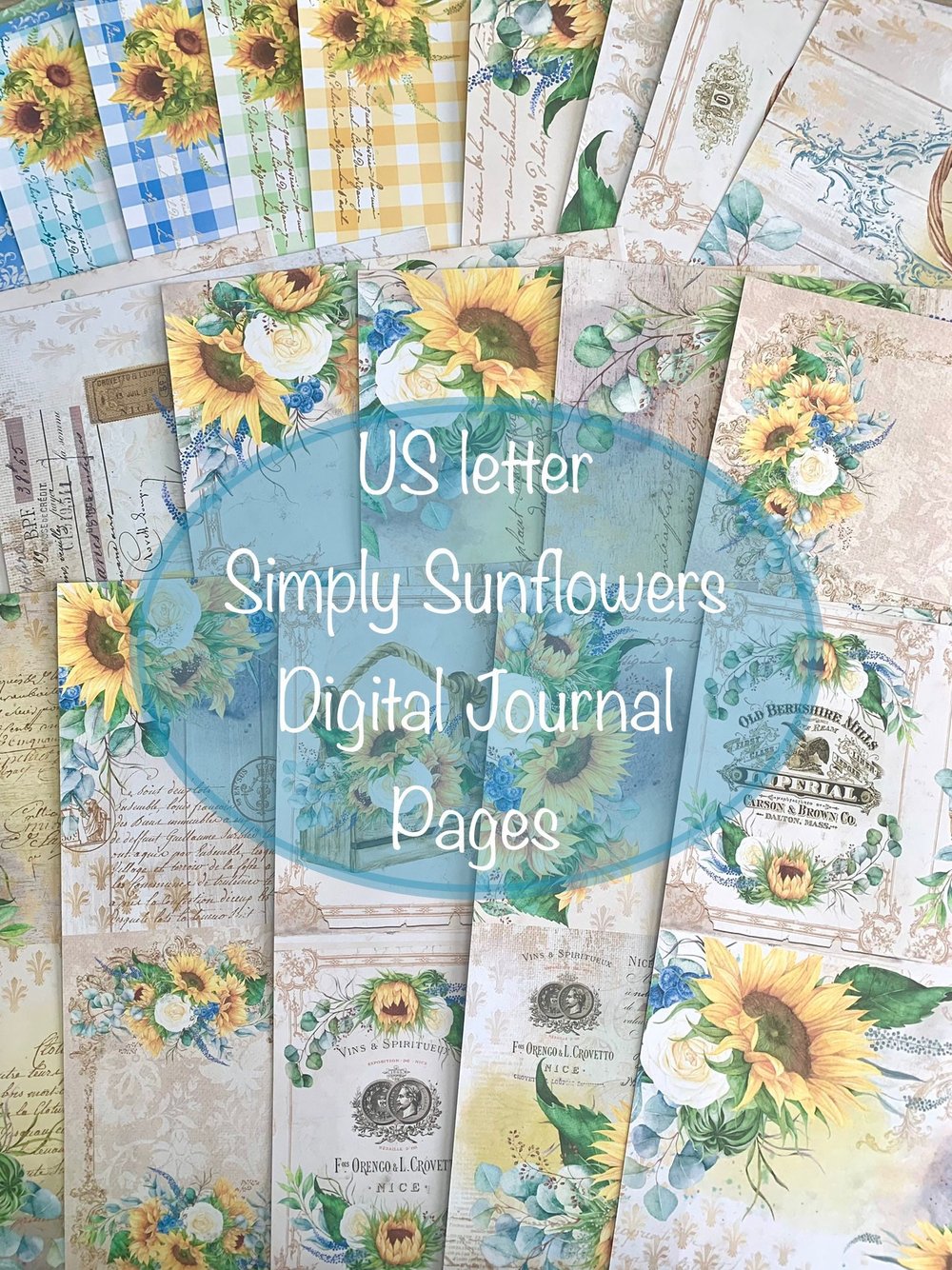 Sunflower Ephemera Journal Kit