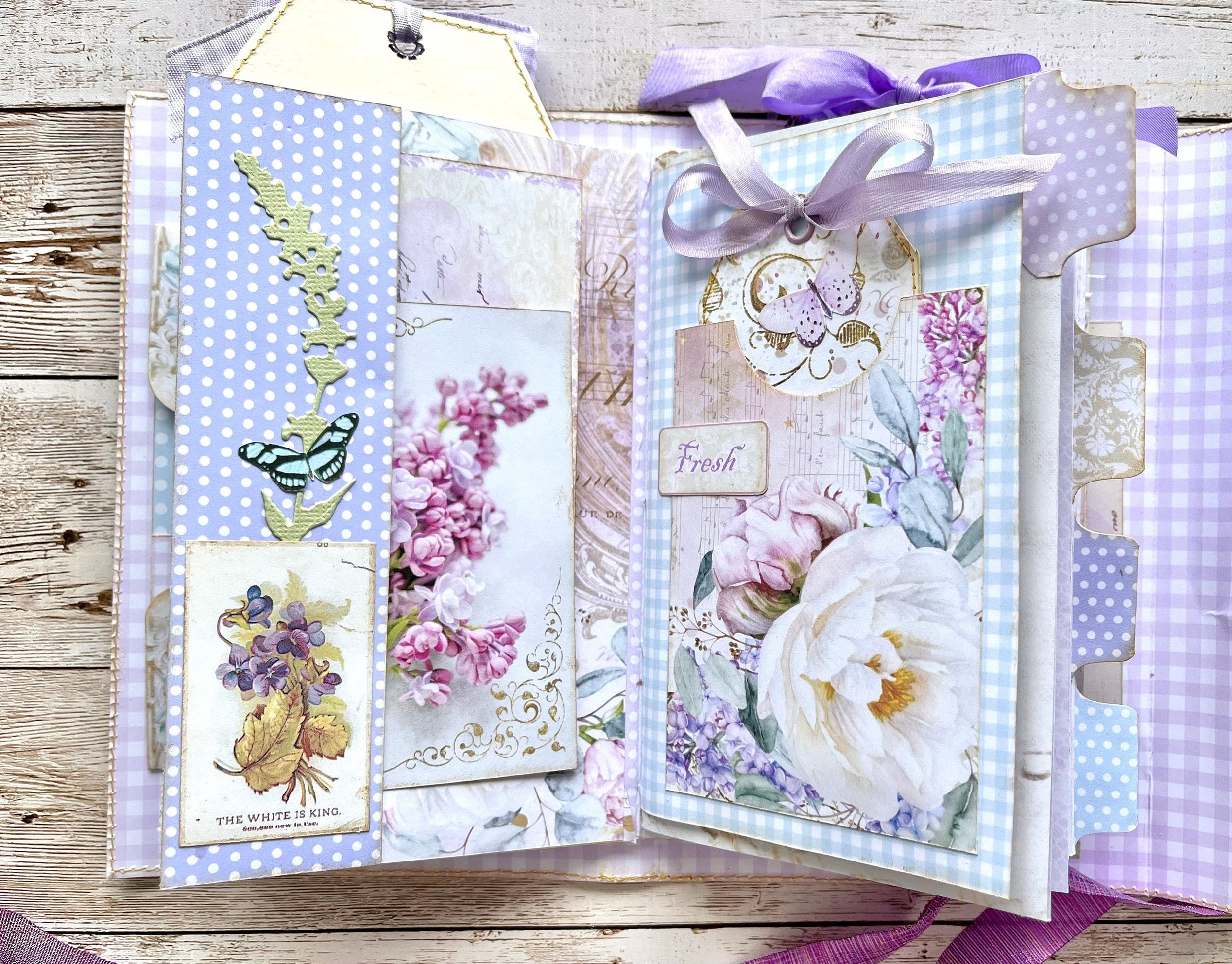Sprung Mini Journal 2 — SETS KIT & Lovelies Has Lilac 1 x Kerr PRINTED Angela - Spring - x Designs 1