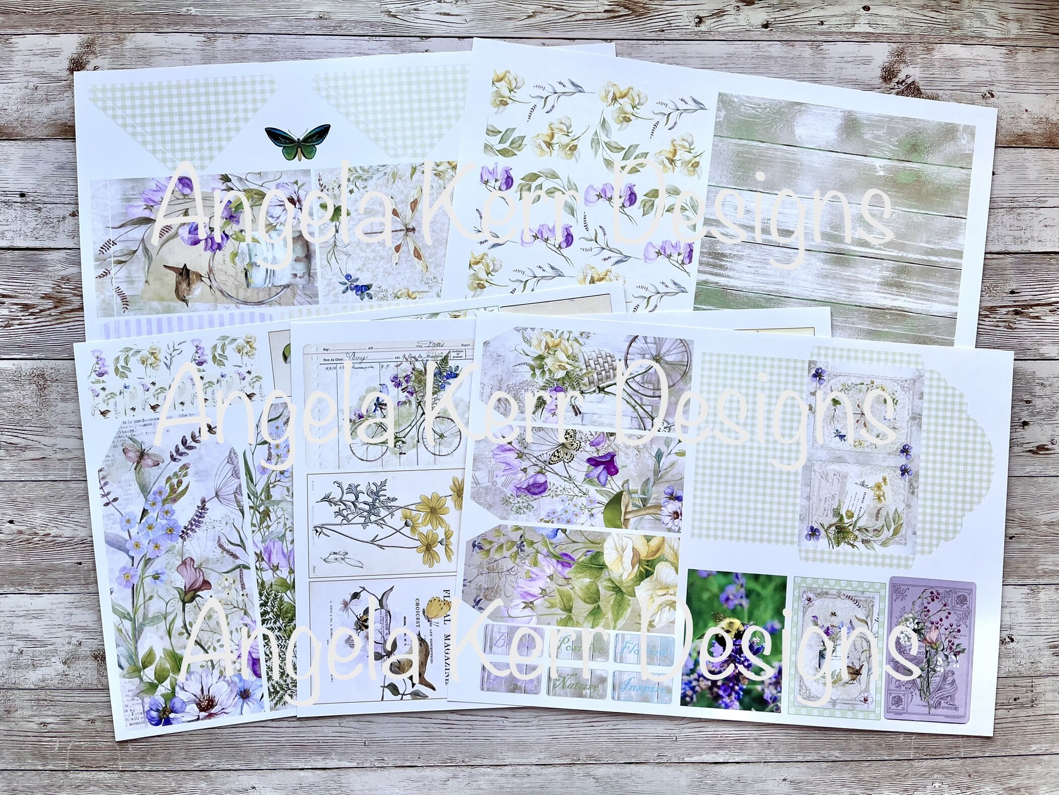 Birds & Butterflies Lined Journal Paper Pack - Digital - 10 Designs –  Dreamz Etc
