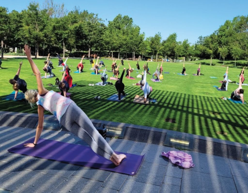 Check out the FREE Myriad in Motion Yoga this Saturday, April 20th at the OKC Myriad Botanical Gardens! Event starts at 9 a.m.
Classes are open to all levels, whether you are a beginner or an experienced yogi. Interested participants are invited to s