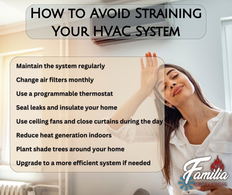 With summer around the corner, it's more important than ever to understand how to avoid overworking your HVAC system!

 #HVAC #FamiliaMechanical #OKCHomeMaintenance #SummerHeat
