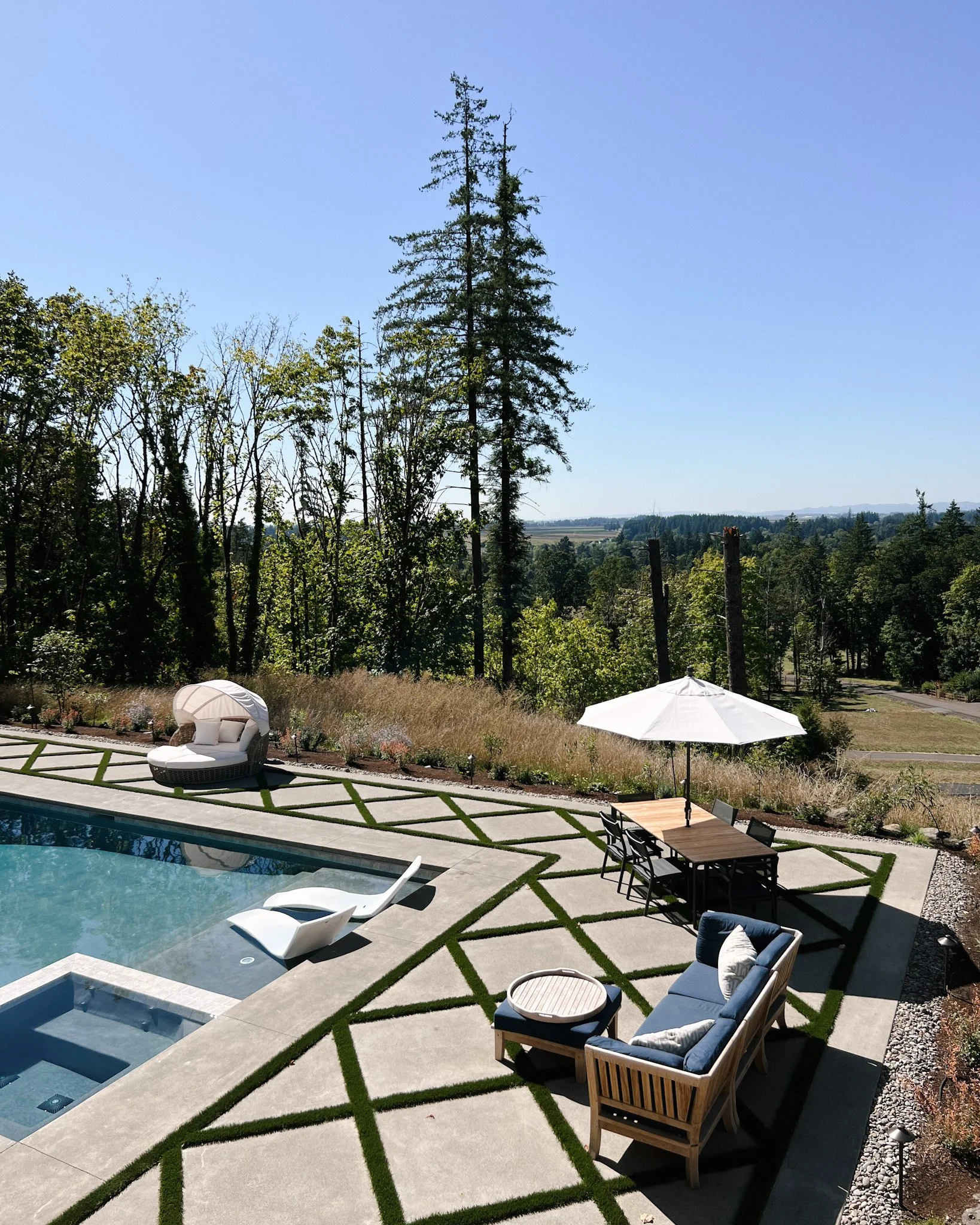 Pool and Hot Tub Design and Installation Construction Portland High End Modern Residential Landscape Architecture Sustainable Outdoor Spaces Pacific Northwest