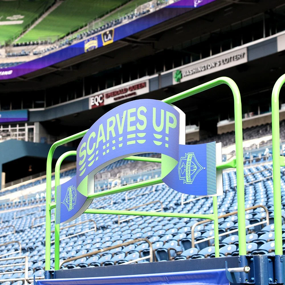 Seattle Sounders Scarves Up
