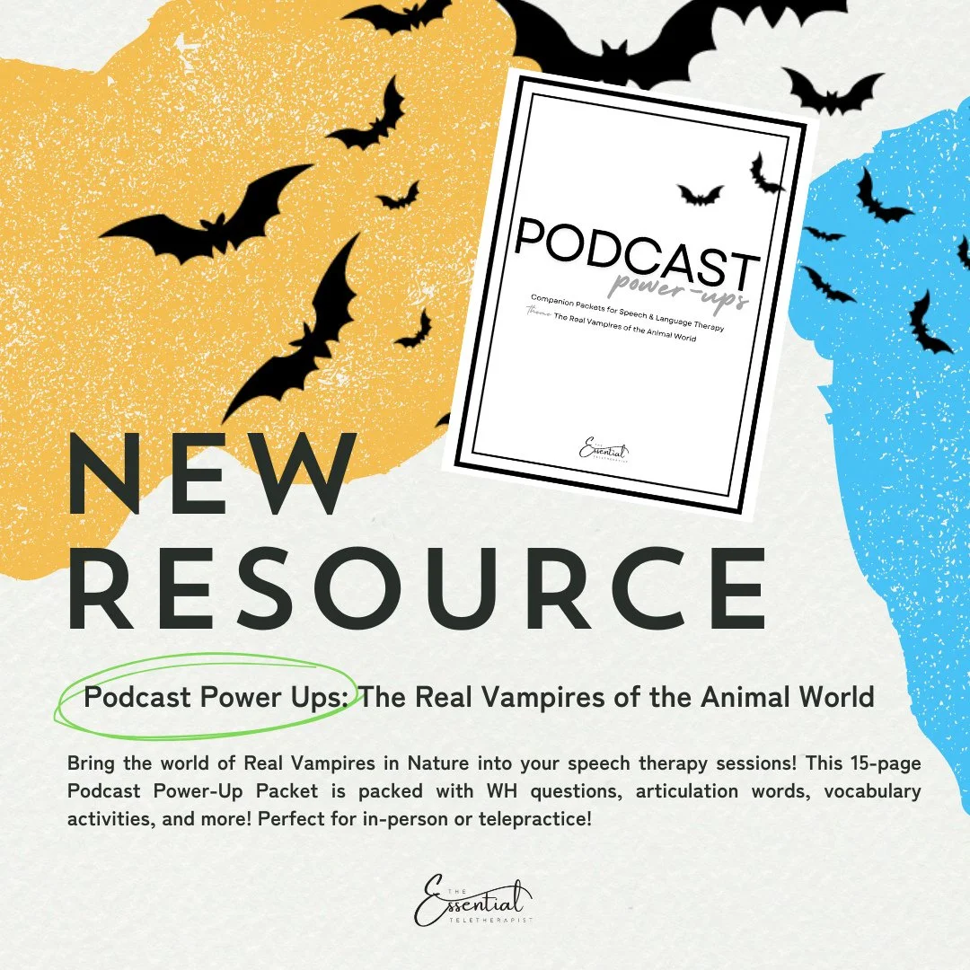 ✨ New Resource Alert! ✨⁠
⁠
Calling all speech-language pathologists, teachers, and podcast enthusiasts! 🎙️📚 I&rsquo;m thrilled to introduce: the Podcast Power-Up Packet, inspired by the Brains On! episode The Real Vampires of the Animal World. 🦇🌍