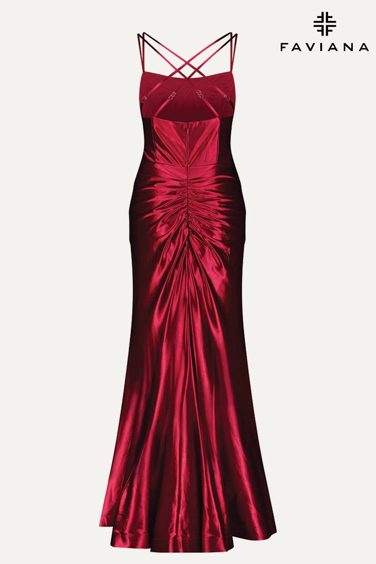 gypsy bride dresses Satin Fitted Sleeveless Gown by Faviana 11225 – ABC Fashion