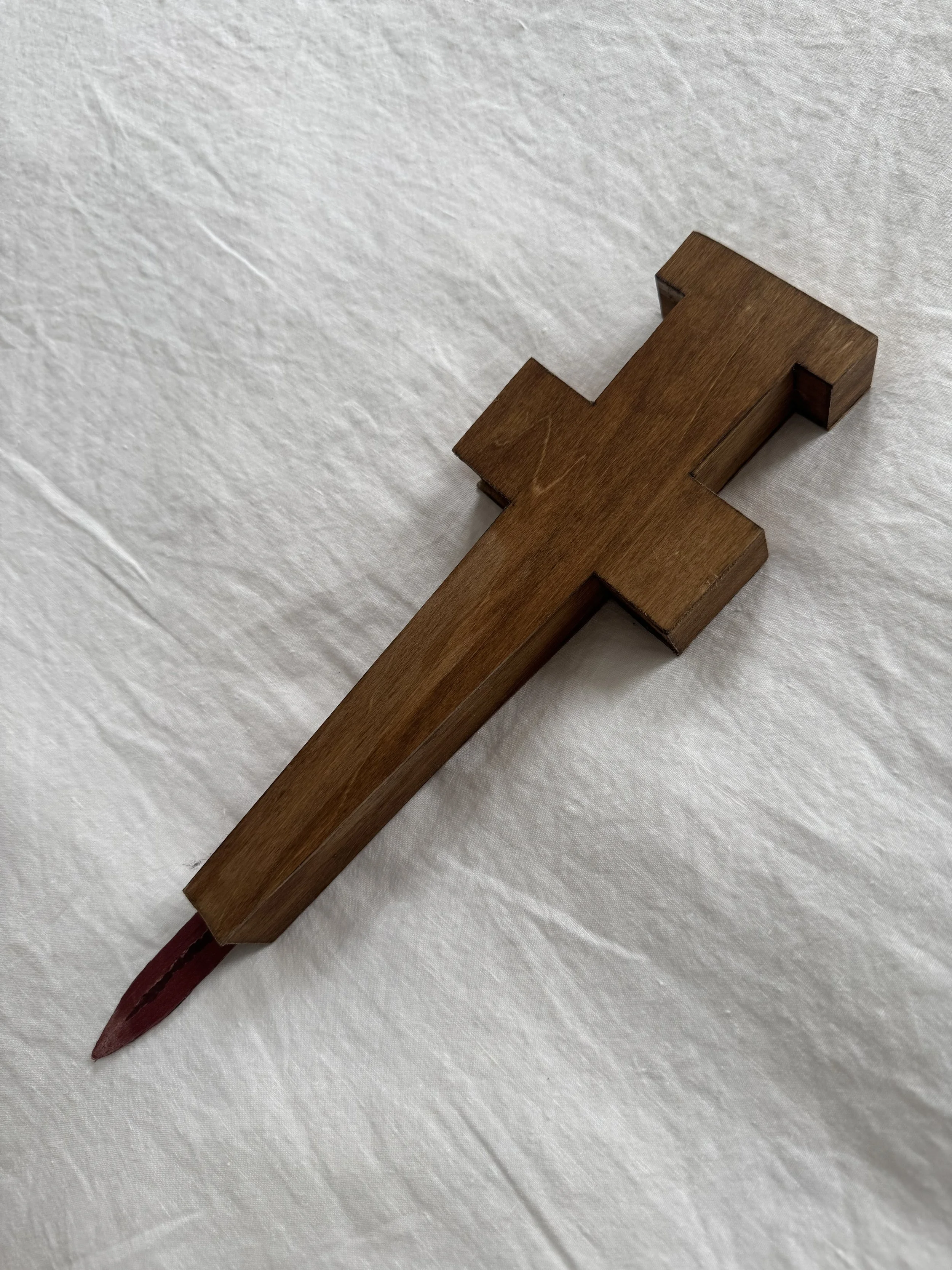 Retractable Stake - Wood, Plastic, Paint