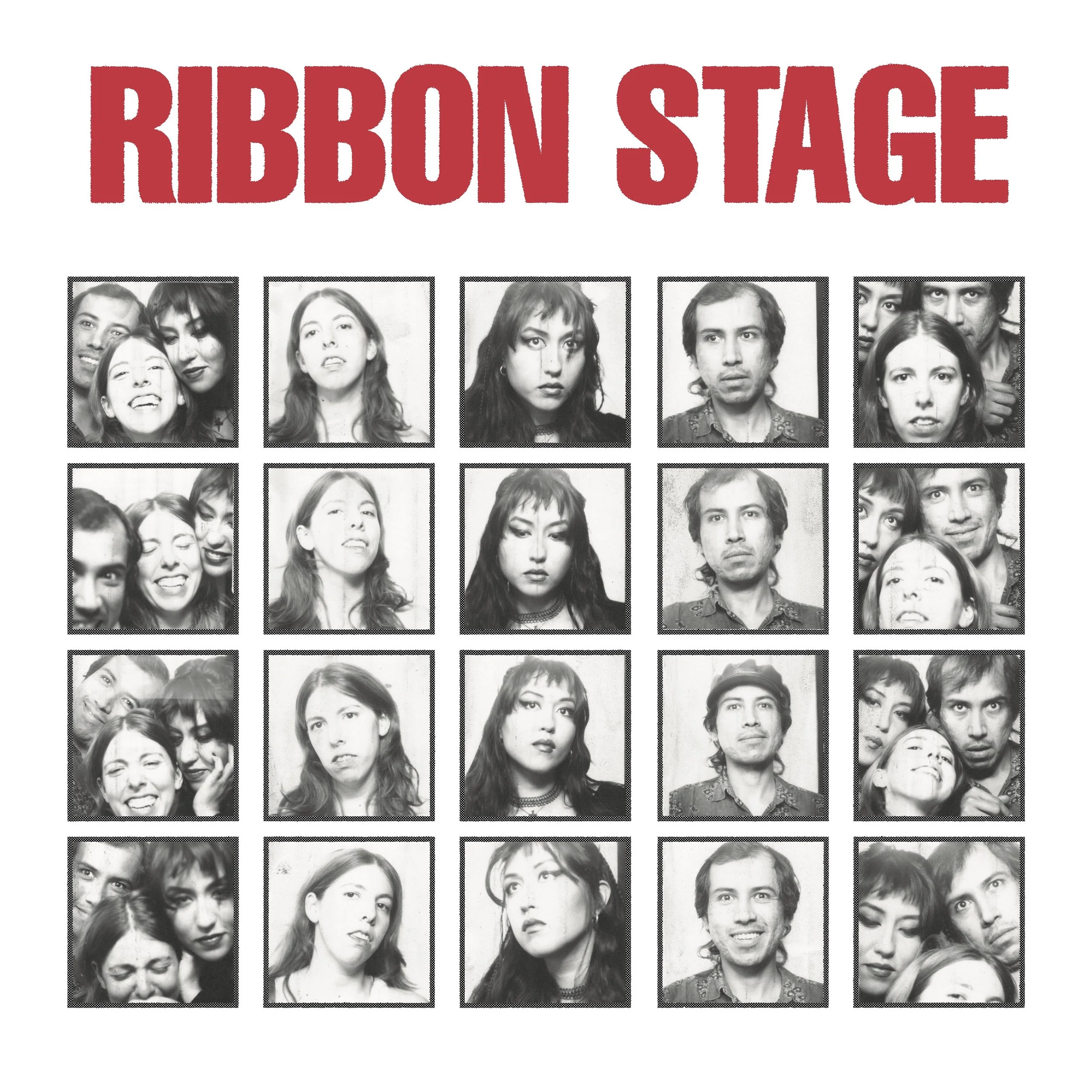 LP design for Ribbon Stage's album "Hit With The Most" on K Records (October 2022)