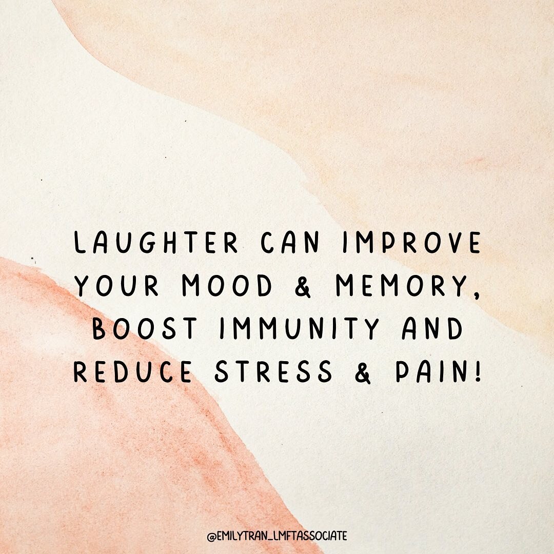 If you&rsquo;re going through something tough, sometimes it can be hard to find moments of joy or laughter. When you can, laughter is shown to have several benefits!