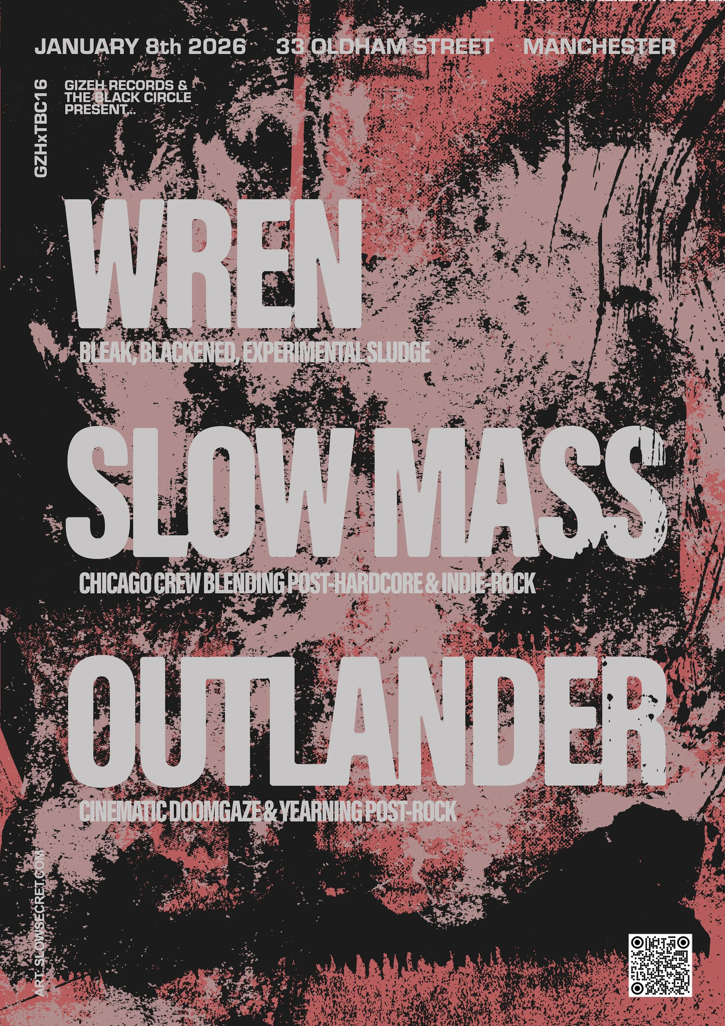 POSTER FOR THE BLACK CIRCLE x GIZEH RECORDS TBCxGZH16