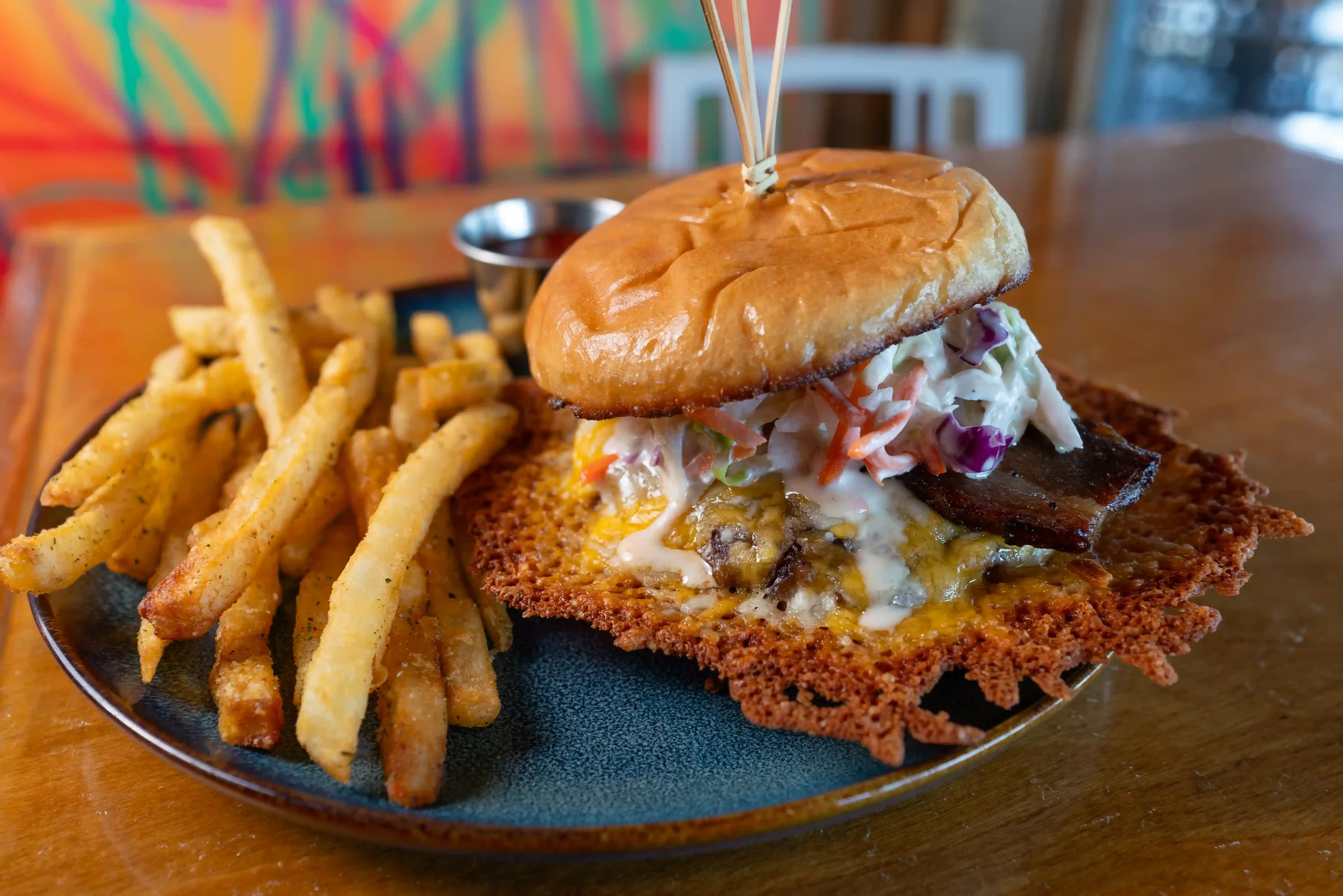 Located in DeBary, The Salted Goat is a quirky, laid-back gastropub. It features a spacious shaded patio, live music, and creative dishes built around fresh, locally sourced Central Florida ingredients.