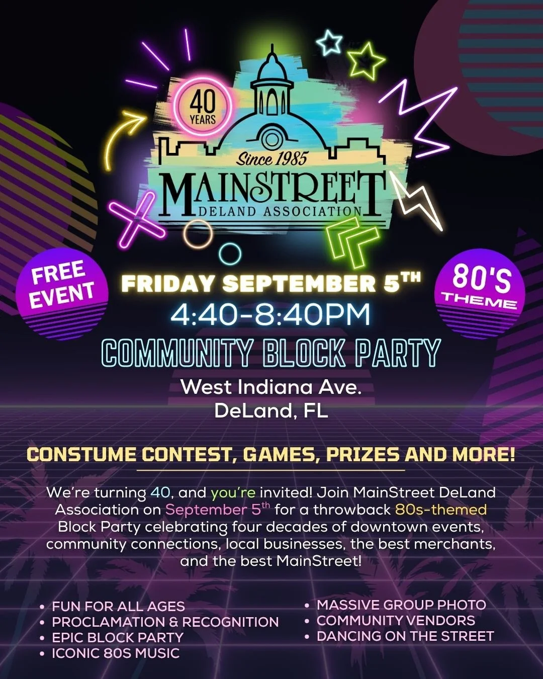 MainStreet DeLand's 40th Anniversary Block Party