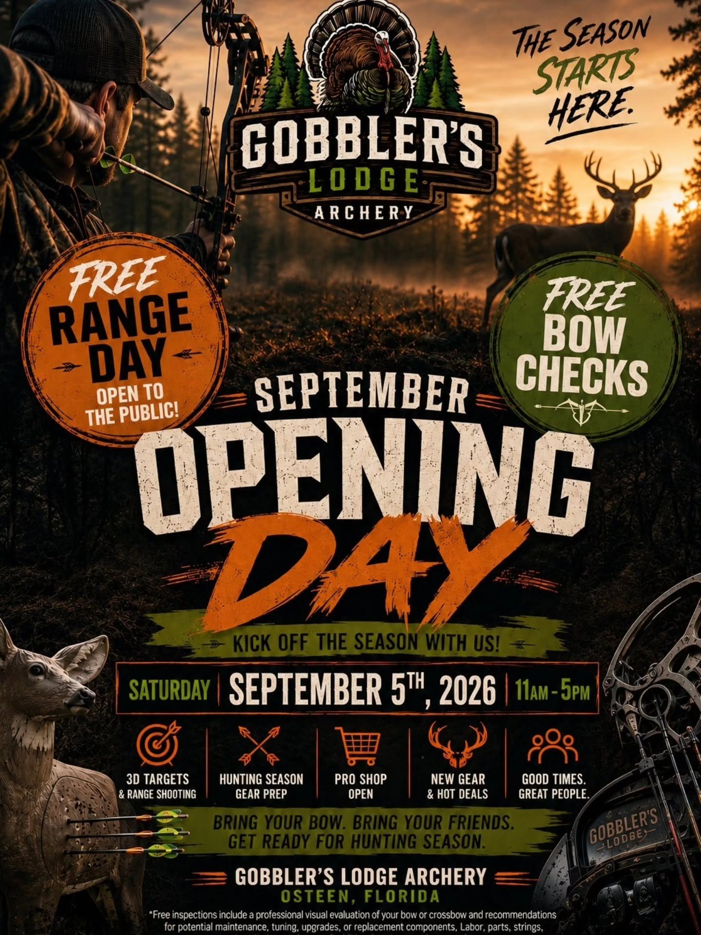 Gobblers Lodge 3D Archery Range opening day clinic