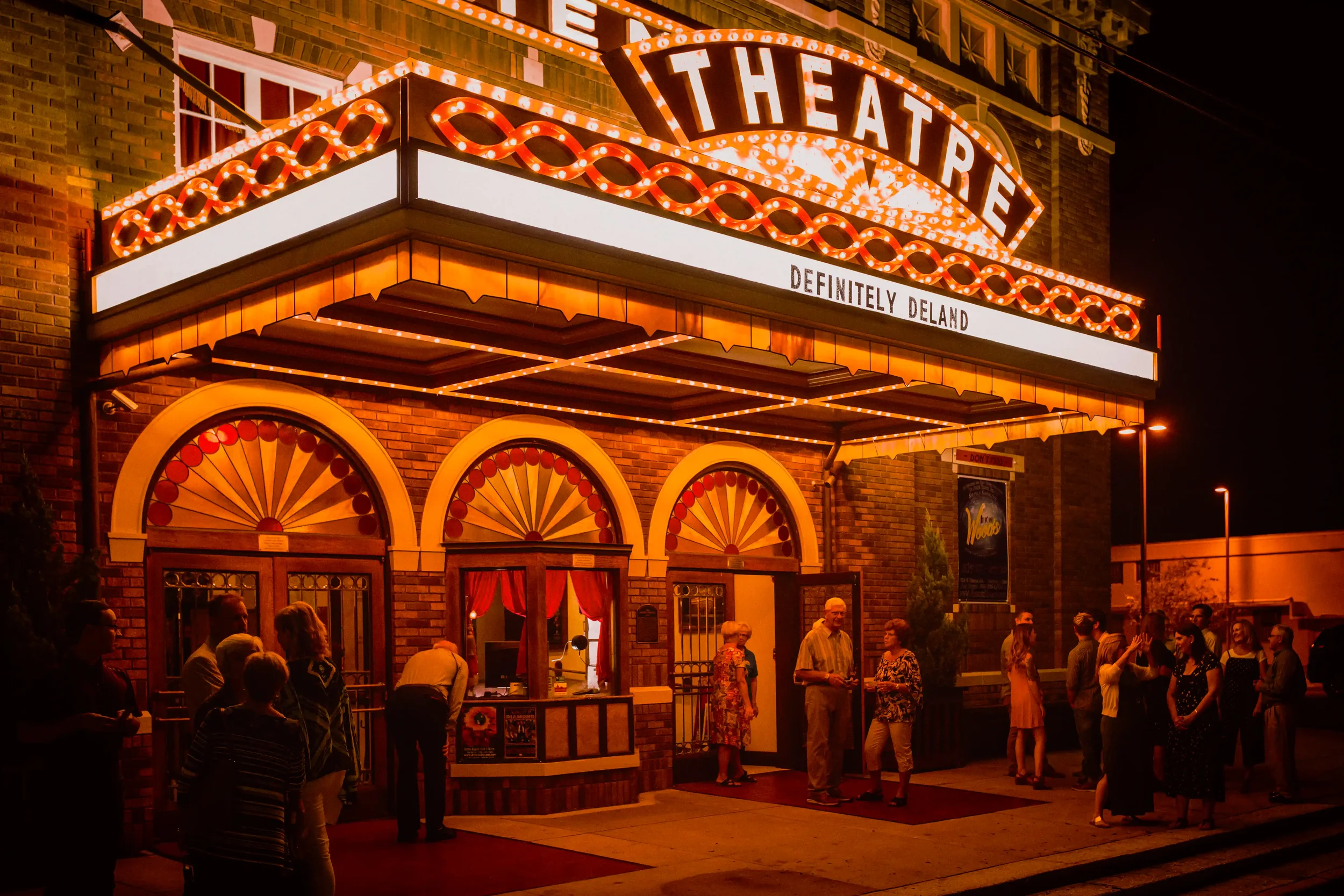 Built in 1922, the historic Athens Theatre is a fully restored vaudeville house anchoring downtown DeLand. This architectural gem showcases classic Florida arts and entertainment in a stunning vintage venue.