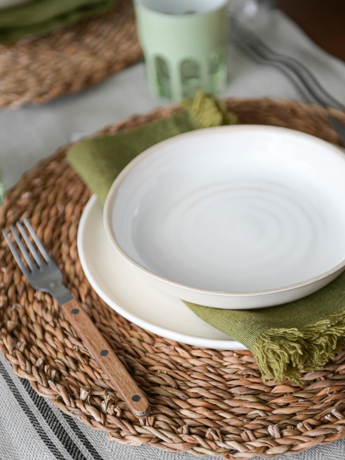 TCH Tabletop &amp; Dining Furniture Essentials:

- our Bistro Collections of linen napkins and table runners
- our collections of Icon&eacute; and Bistrot flatware from Sabre Paris 
- our woven seagrass placemats 
- our collections of handmade cerami
