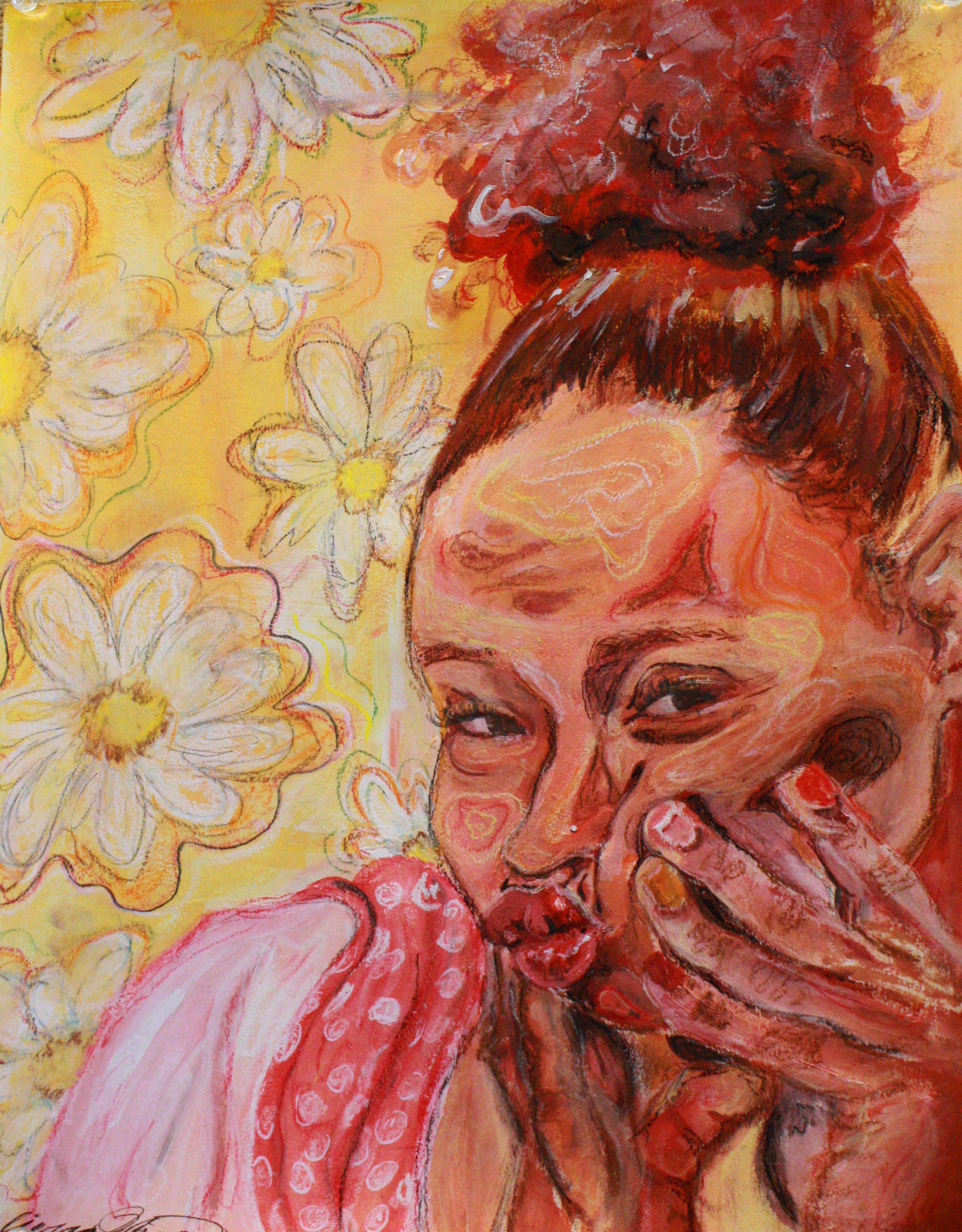 "micah moo moo" / acrylic on paper / 2019