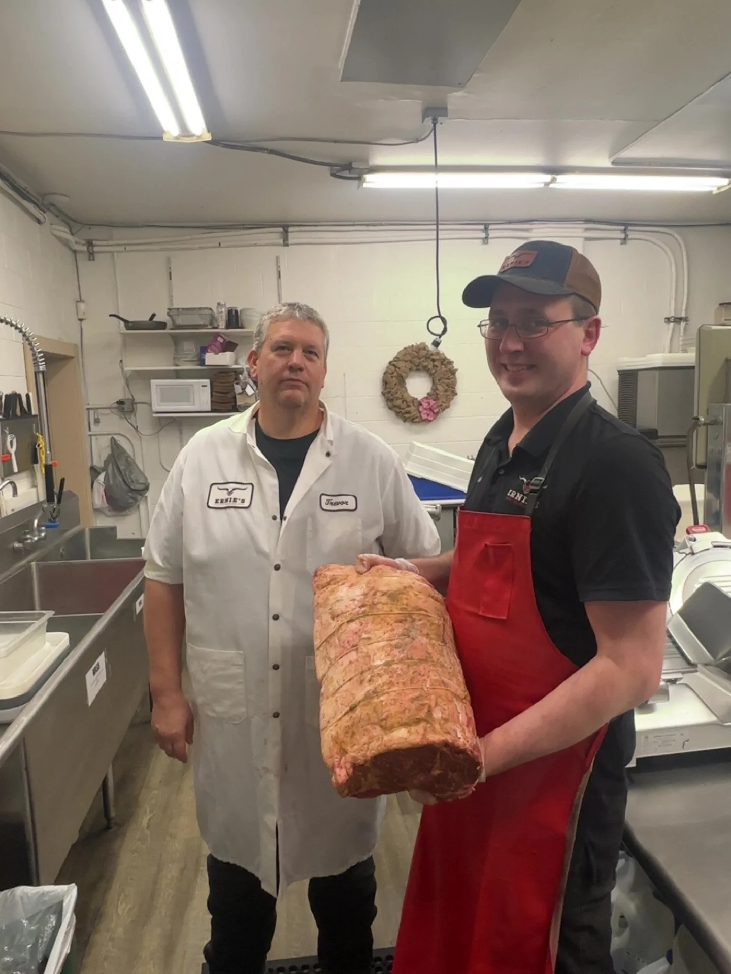 This 25 lb seasoned Prime Rib is heading out the door for the Moses Lake Walleye Club.

Get your orders in for Christmas before December 20th by coming in or giving us a call.