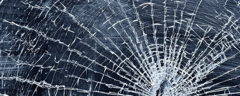 A broken solar panel