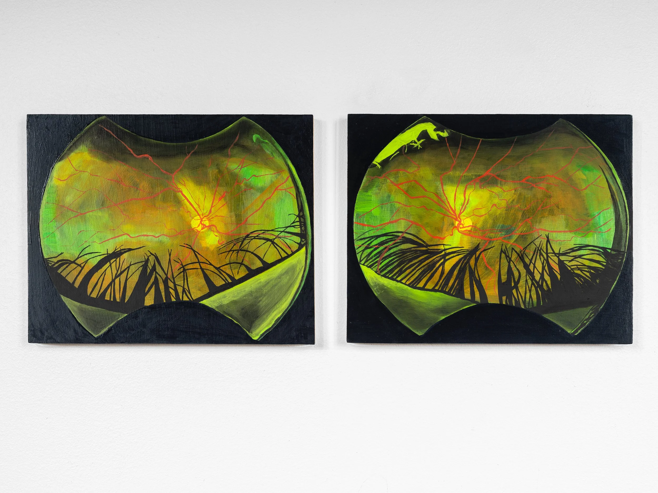 Eyeballs, Oil on wood, 2025