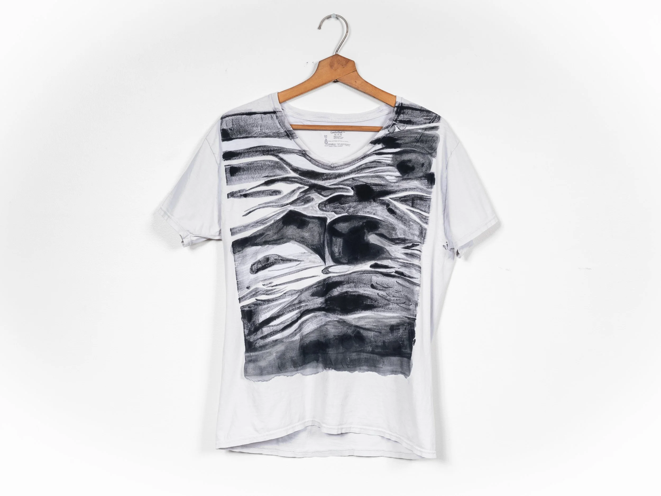 Nipple Shirt, Ink on cotton, 2026