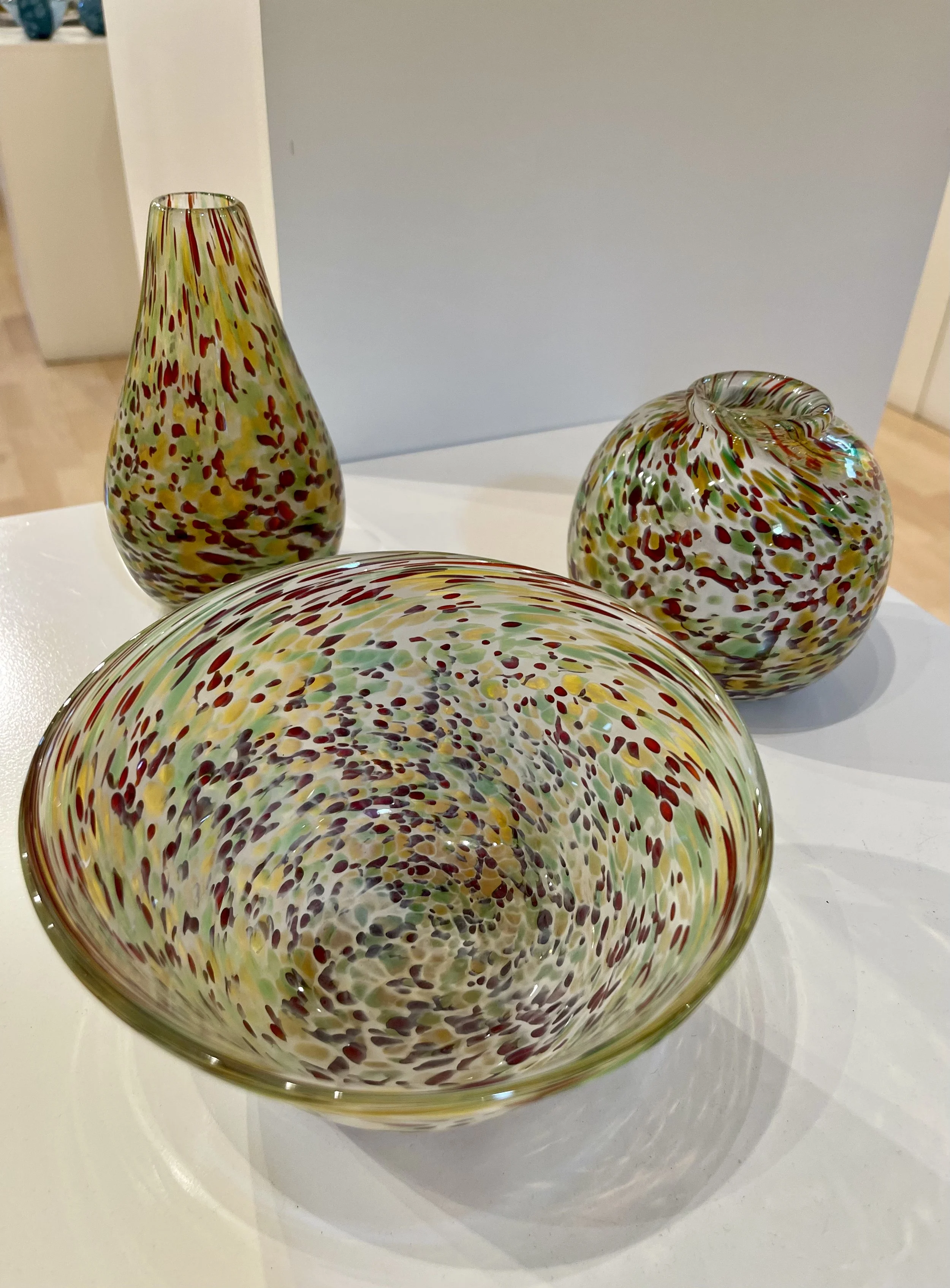 Speckled Vessel Series  $50ea. /$135 set  Artist : Jean Whisnant