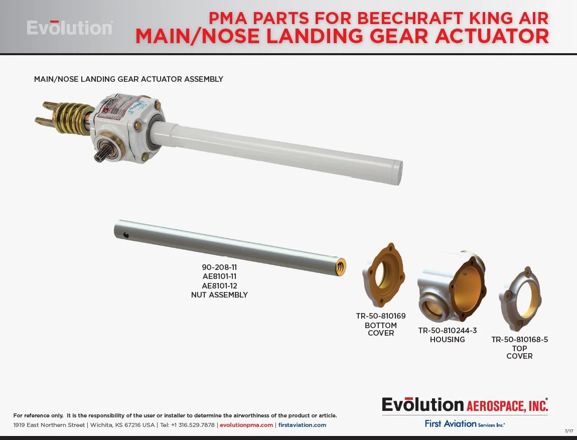 Beechcraft King Air Main/Nose Landing Gear Actuator — Evolution
