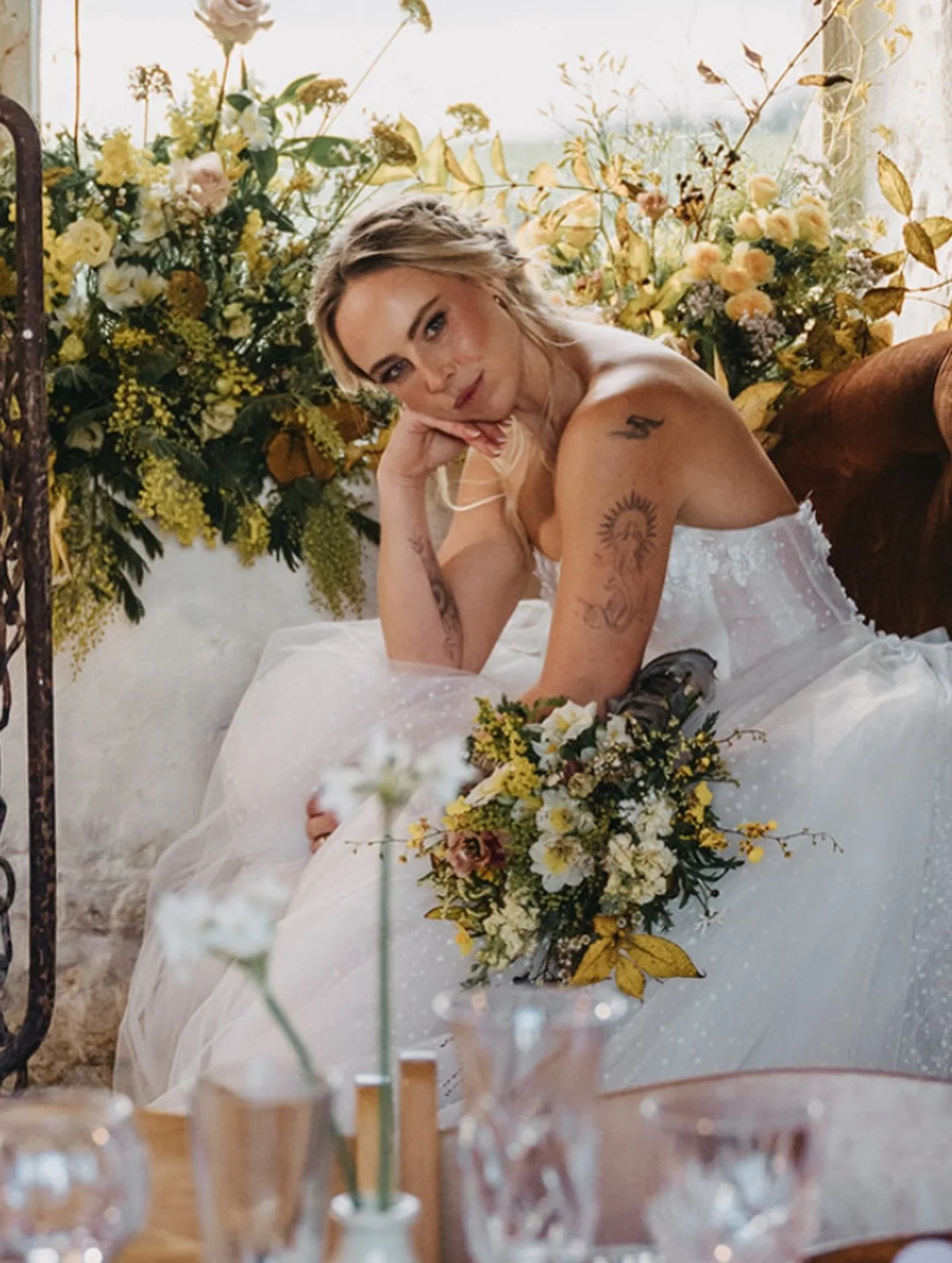 WILD ROMANCE 🌾&hellip;Part 1 of my fave shots created with an amazing team of the best wedding suppliers!

Featured in the newest issue of @wedmagazine - OUT NOW!

Photography @idofilmandphotos 

Styling, production &amp; coordination @outoftheordin