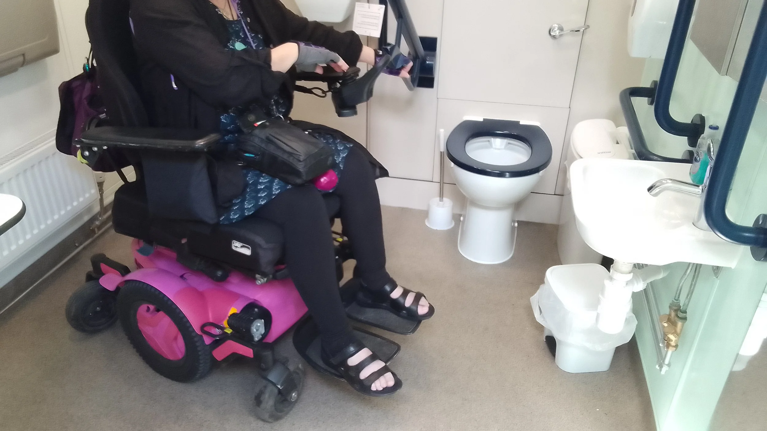 Accessible toilet wheelchair friendly