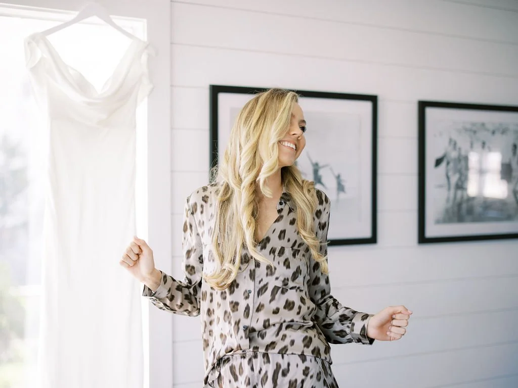Radiant bride getting ready with joy and excitement in charming Charleston, SC