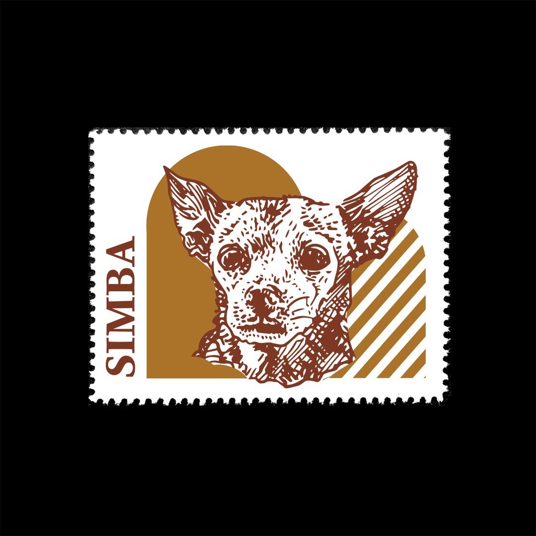 Name: Sent Simba Service

Date of Issue: August 02, 2022

Method: ink; digital

Medium: white paper; color laser printing

Dimensions: 1.5&quot; X 2&quot; | Perf 11&frac12;

#SelvageArchive
#Artistamp
#FauxPostage
#Fauxstage
#CinderellaStamp
#Chihuah