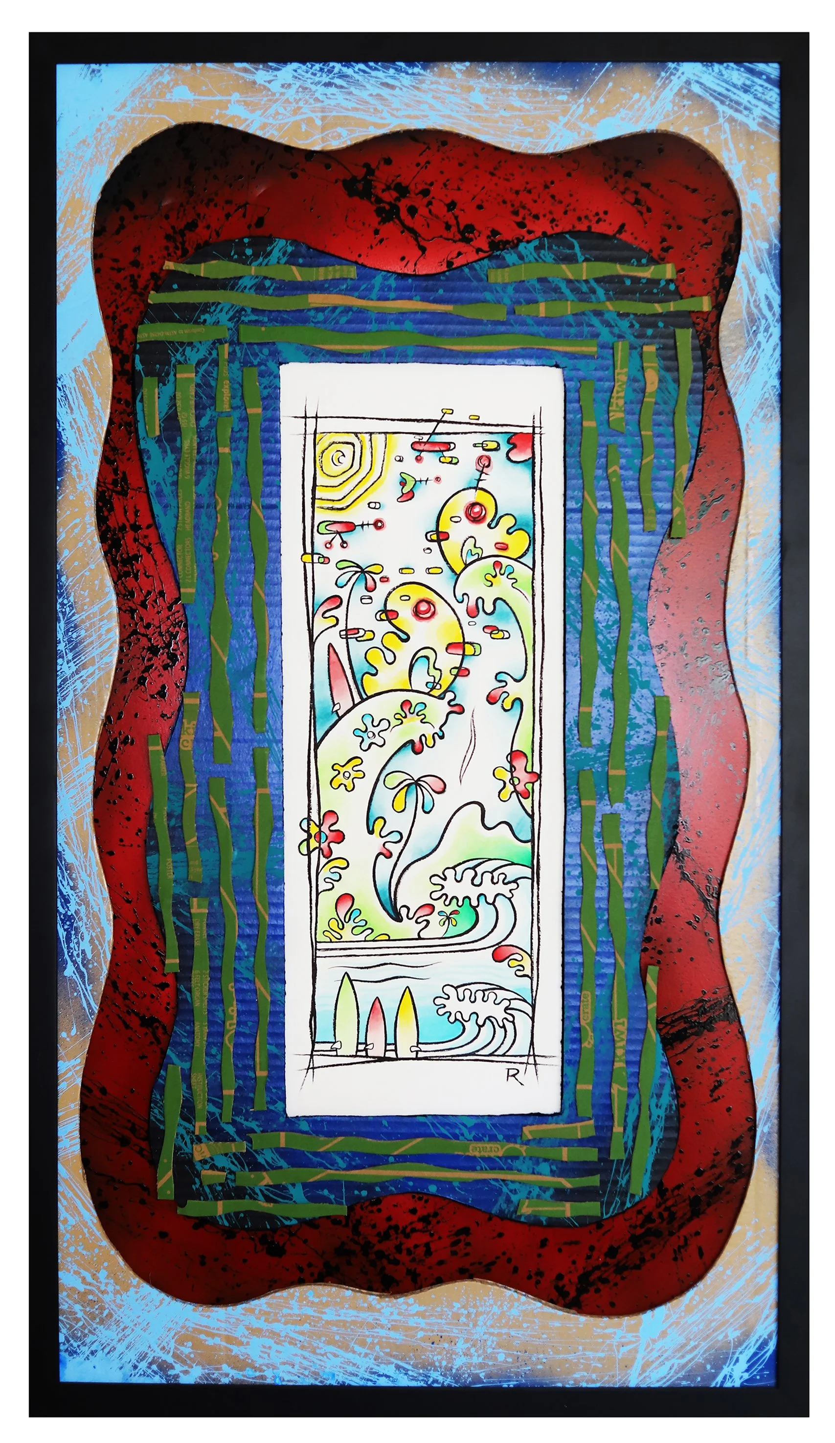 web painting 8 done night time at paradise beach 42x24.jpg