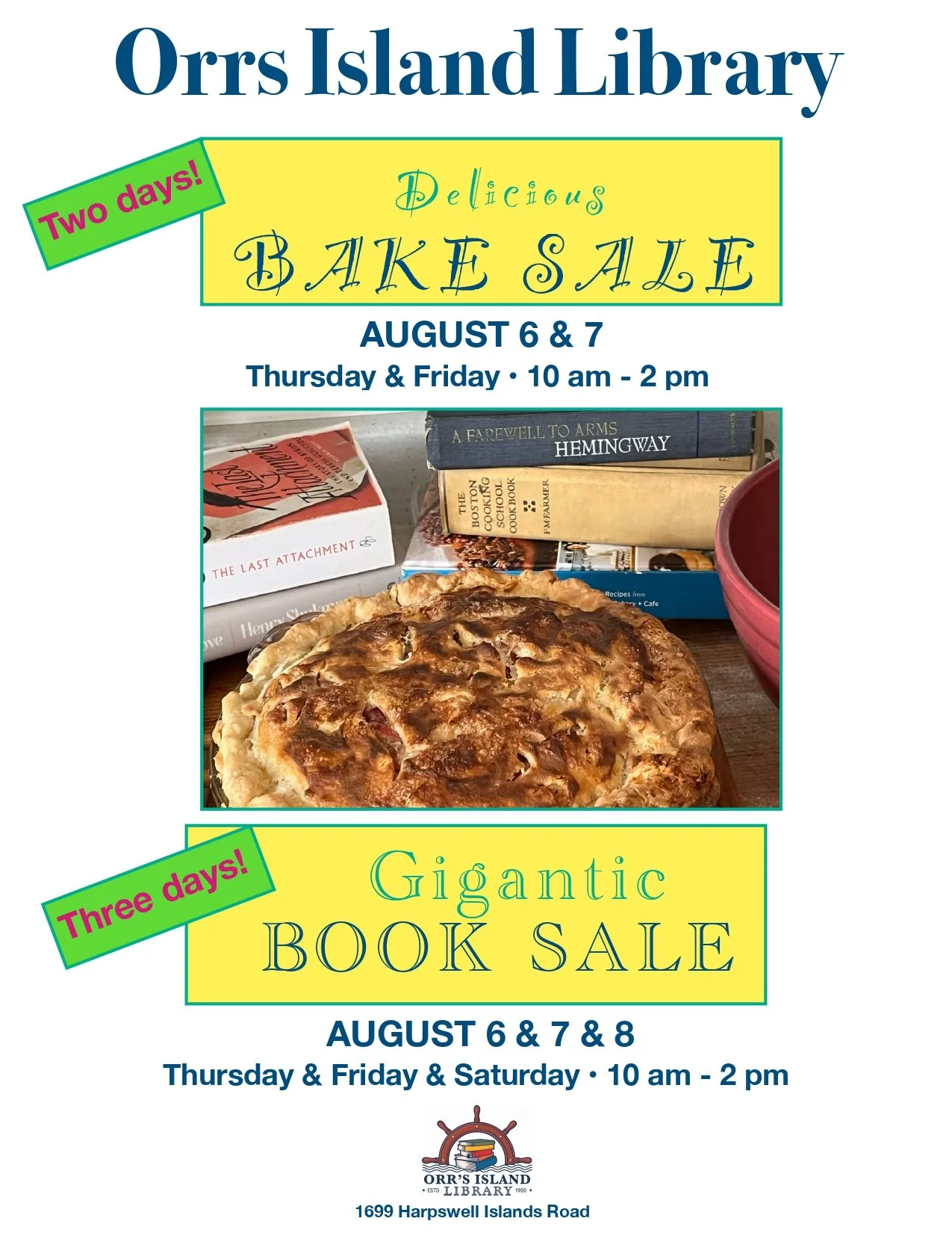 Annual Book and Bake Sale - Day Two