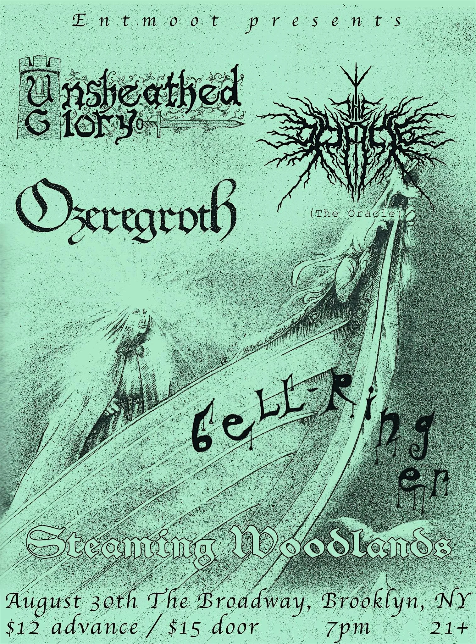 Unsheathed Glory w/ Ozeregroth, The Oracle, Bell Ringer + Steaming Woodland