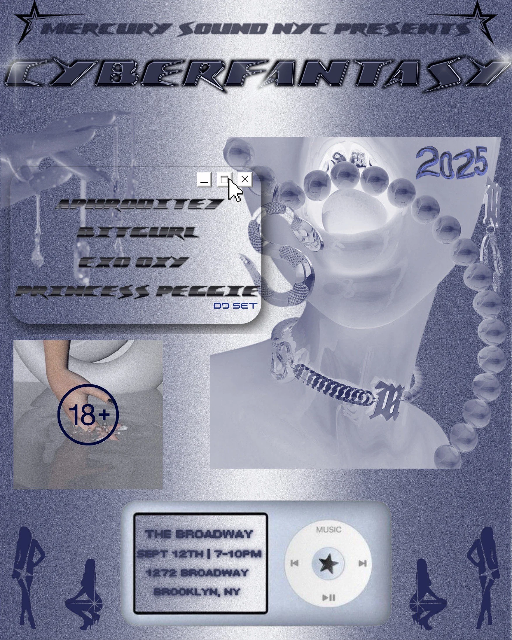 Mercury Sounds Presents Cyber Fantasy: Aphrodite7 w/ Bitgurl, EXO OXY, & Princess Peggie