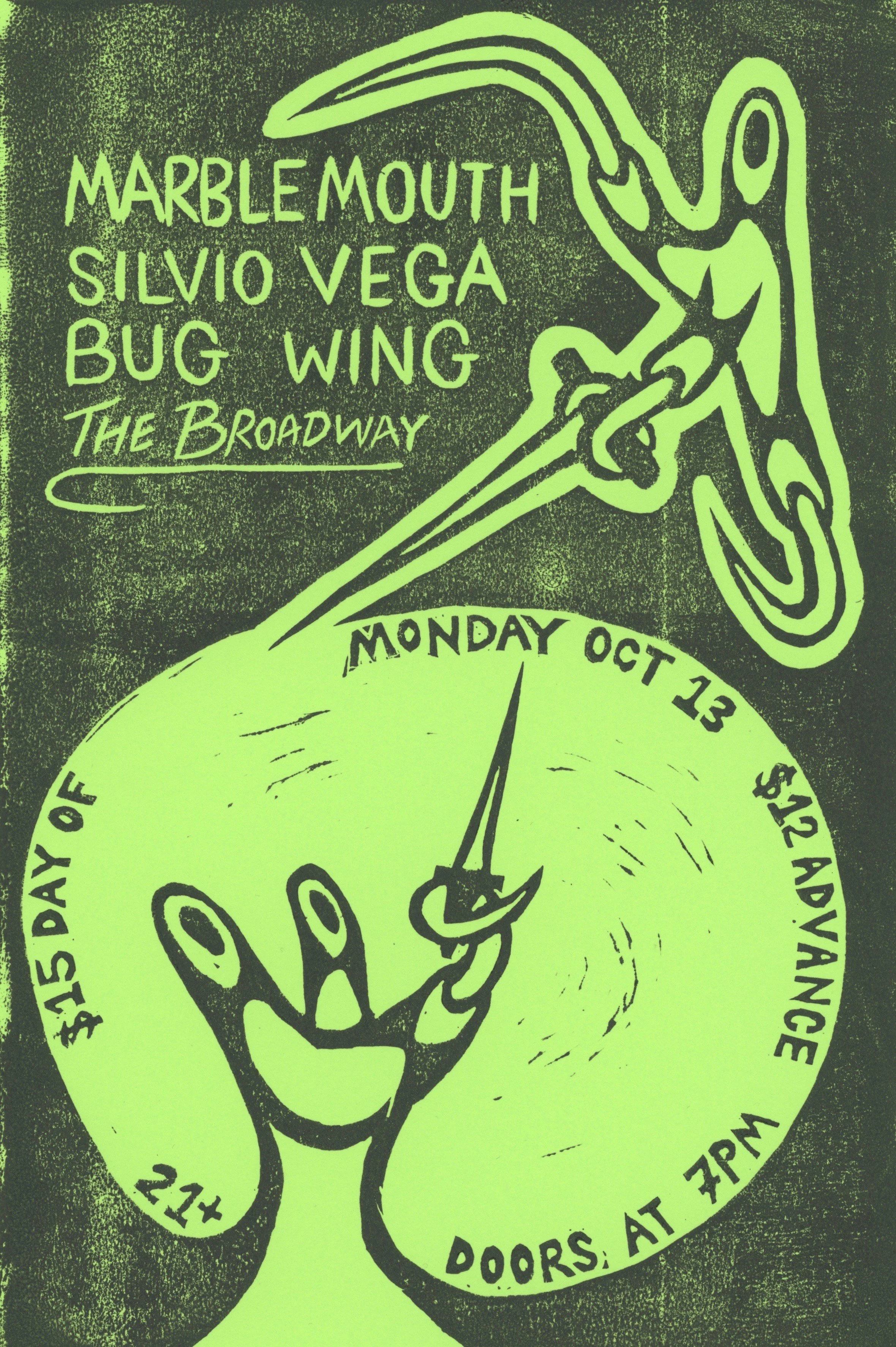 Marblemouth w/ Silvio Vega + bugwing