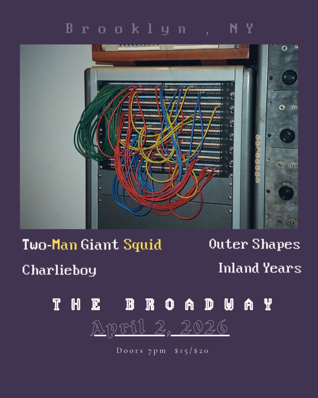 Two-Man Giant Squid w/ Outer Shapes, Charlieboy + Inland Years