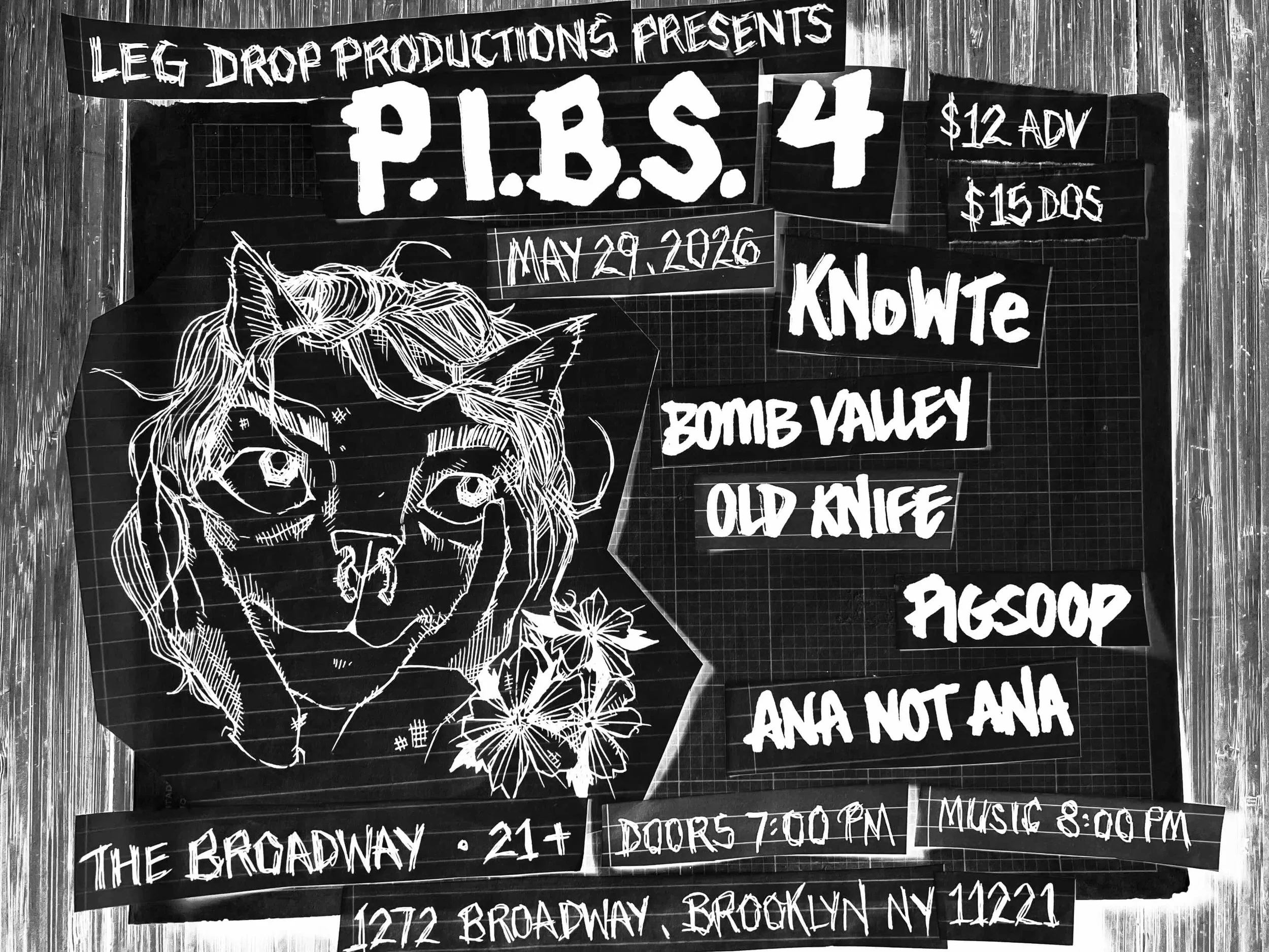 Punk Island Benefit: KNoWTe, Bomb Valley, Old Knife, Pigsoop + Ana not Ana