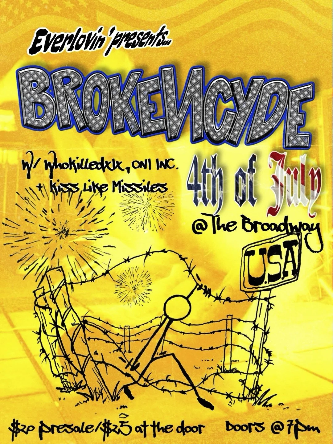 brokeNCYDE w/ WhoKilledXIX, ONI INC. + Kiss Like Missles
