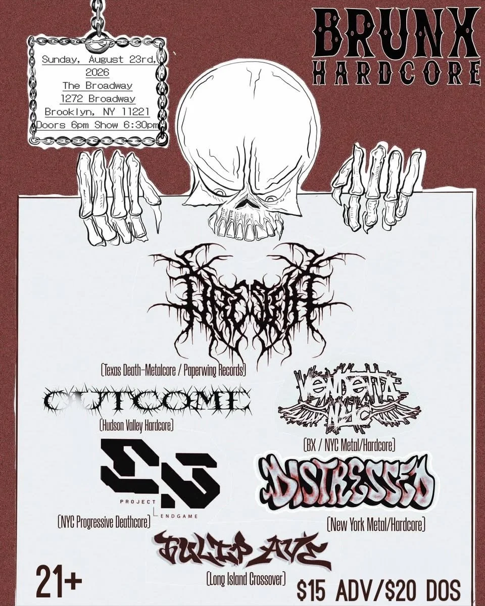 Oresteia w/ Vendetta NYC, Outcome, Project Endgame, + Tulip Ave