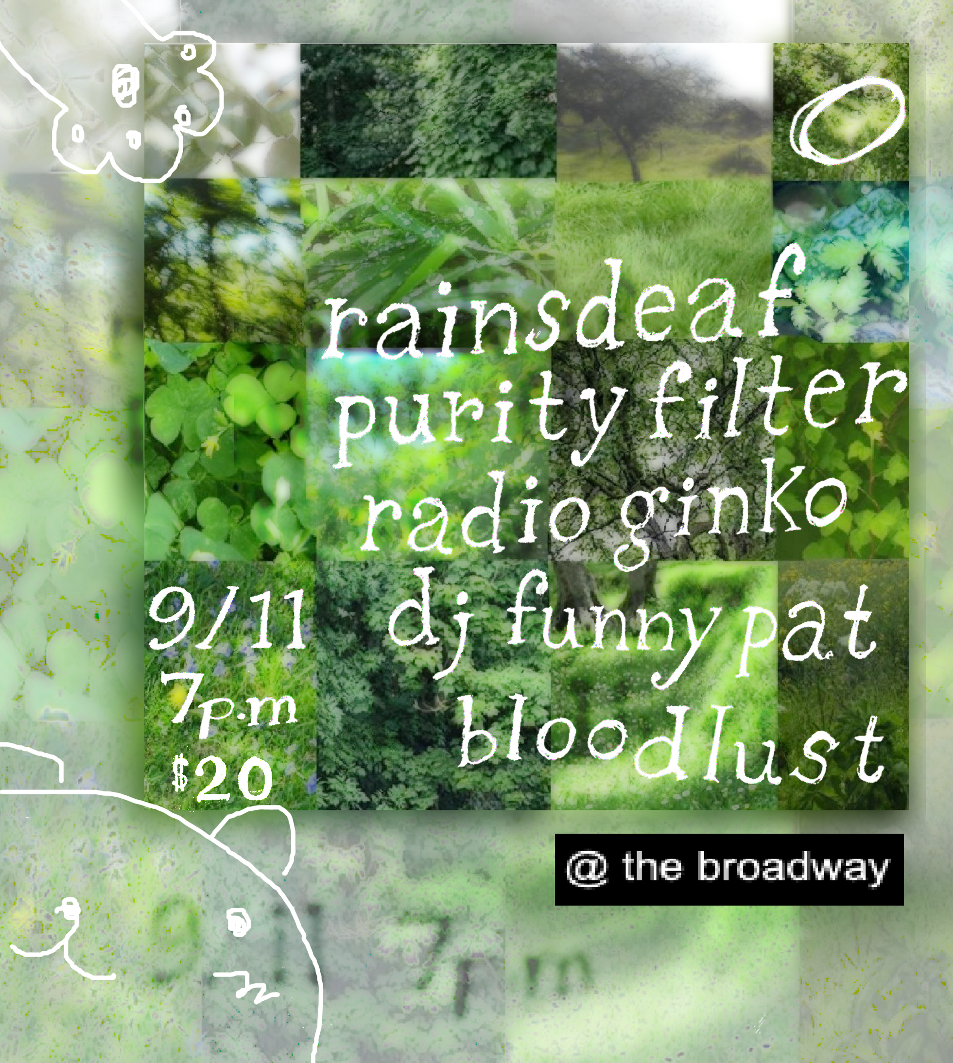 rainsdeaf, purity filter, dj funnypat, radio ginko and bloodlust