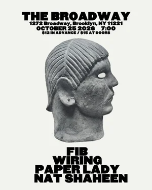 Wiring w/ Fib, Paper Lady + nat shaheen at The Broadway