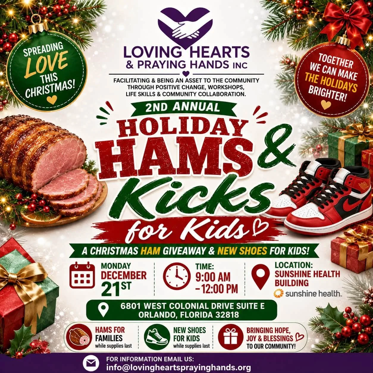 2nd Annual Holiday Hams &amp; Kicks for Kids Event 