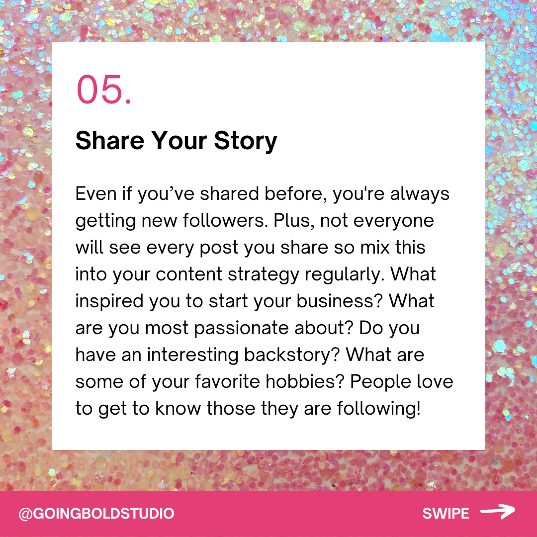 Going Bold Studio | 5 Content Ideas to Post on Instagram When You’re Out of Ideas