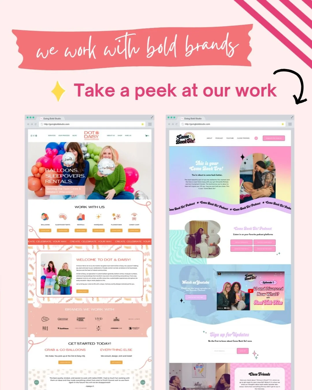 When people ask what types of designs we do at Going Bold Studio, I always say a little bit of everything!✨

While our brand may be bright and colorful that doesn&rsquo;t mean that&rsquo;s the vibe of all of our clients. Every project is a little, bu